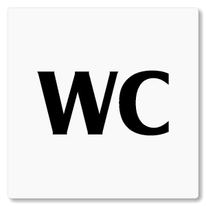 WC, 80x80mm, bílá, Nevada